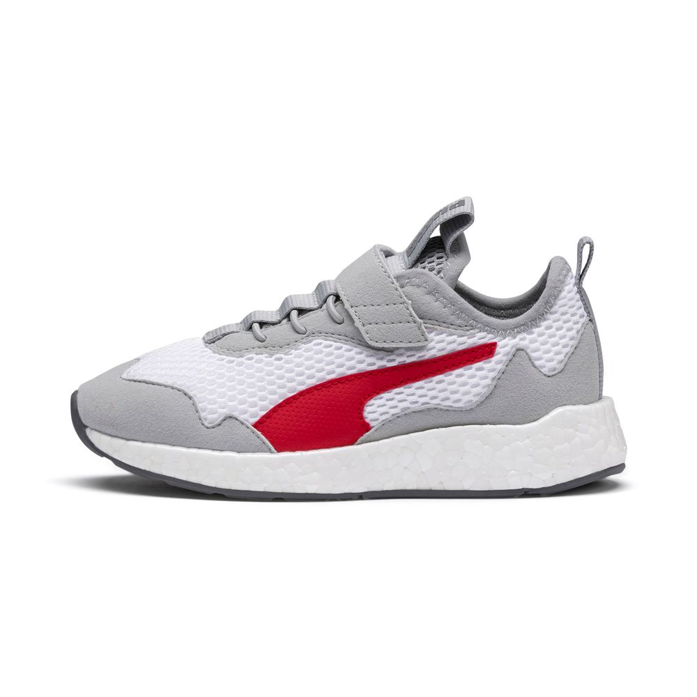 Puma NRGY Neko Skim AC PS Fiú Motorsport Cipő - Fehér/Piros ( Hungary - WRAVP7859 )